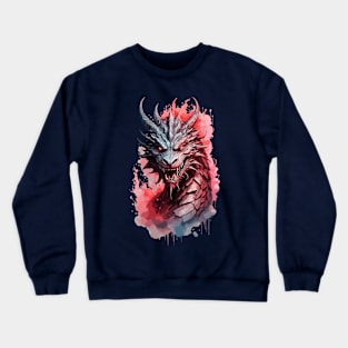 Fierce Majestic Dragon Design Crewneck Sweatshirt